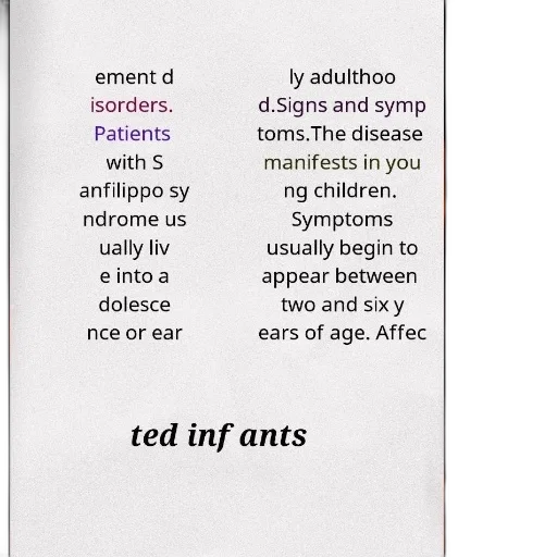text-based, image, discussing, sanfilippo, syndrome, mentioning, symptoms, age transparent PNG cut-out