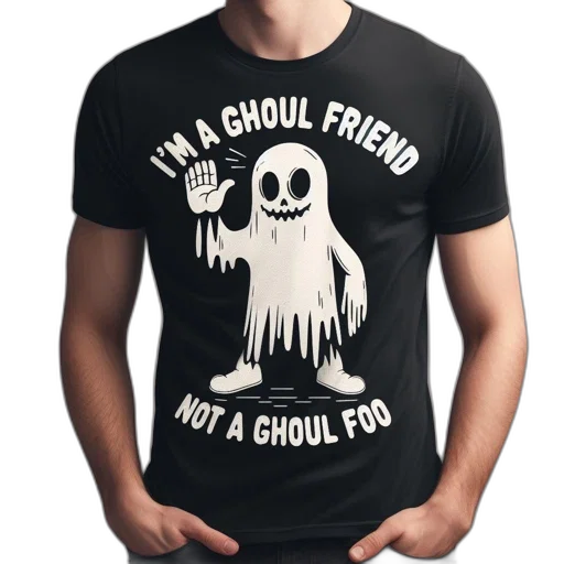 food, 3d render, casual, black, t-shirt, displays, humorous, ghost transparent PNG cut-out