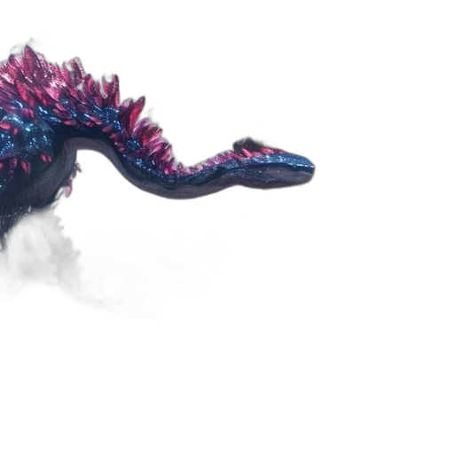 dragon, creature, animal, staff, concept art, 3d render, fantasy art, watercolor transparent PNG cut-out