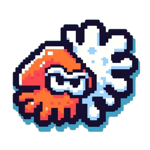 creature, animal, robot, hat, pixel art, concept art, vaporwave, watercolor transparent PNG cut-out