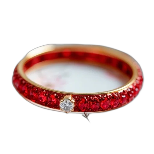 jewelry, crown, red, close-up, image, gold, bangle, bracelet transparent PNG cut-out