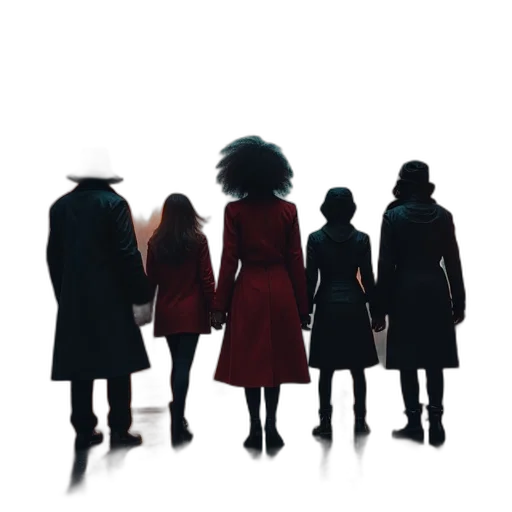 hat, staff, dress, jacket transparent PNG cut-out