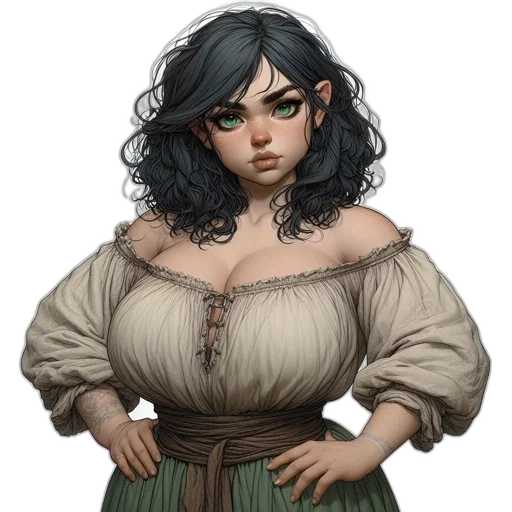 dress, staff, fantasy art, concept art, pixel art, photorealistic, earth tones, dark transparent PNG cut-out