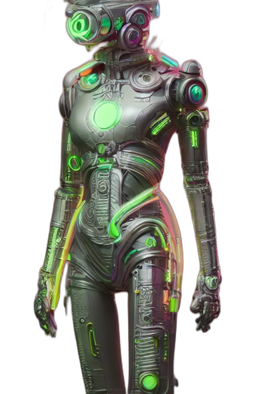 robot, jacket, concept art, cyberpunk transparent PNG cut-out