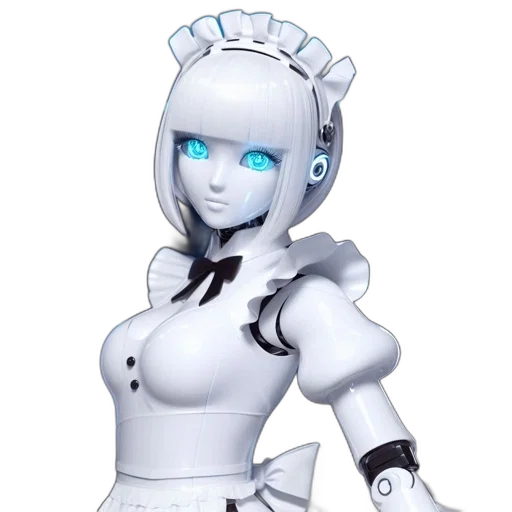 robot, 3d render, concept art, cyberpunk transparent PNG cut-out