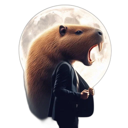 animal, creature, staff, jacket, concept art, photorealistic, 3d render, fantasy art transparent PNG cut-out