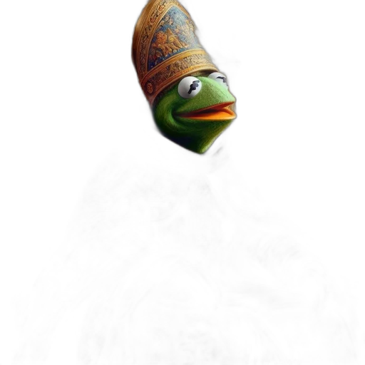 hat, face, animal, staff, photorealistic, 3d render, concept art, pixel art transparent PNG cut-out