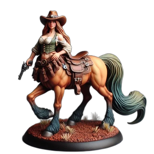 concept art, fantasy art, photorealistic, 3d render, miniature, figurine, features, woman transparent PNG cut-out