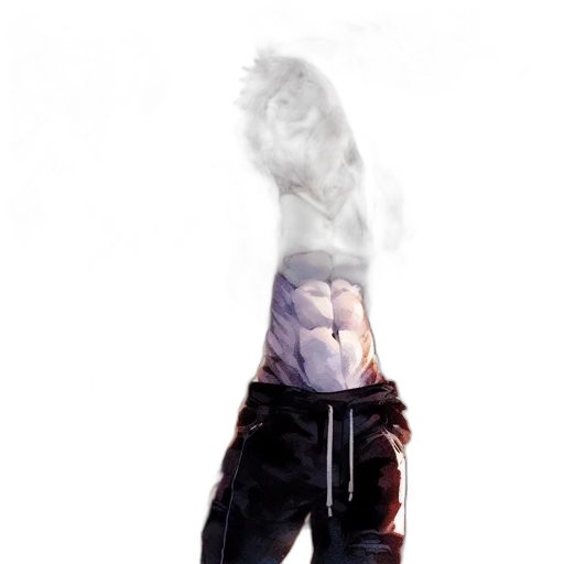 mask, jacket, staff, dragon, concept art, photorealistic, 3d render, cyberpunk transparent PNG cut-out