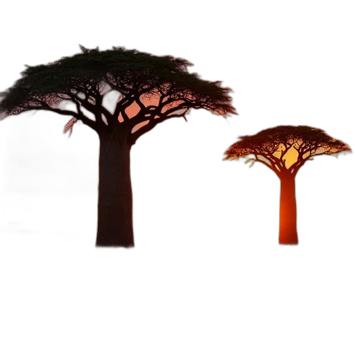 tree, crown, furniture, hair, 3d render, concept art, photorealistic, fantasy art transparent PNG cut-out
