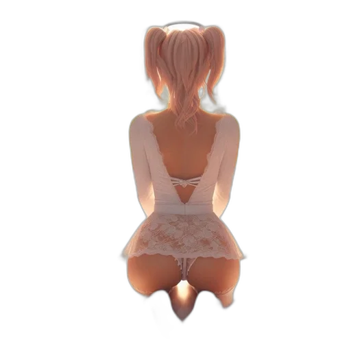 dress, mask, hair, jewelry, 3d render, concept art, photorealistic, anime transparent PNG cut-out