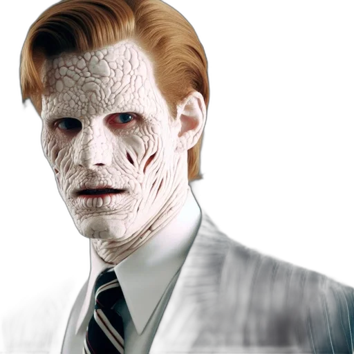 mask, face, creature, concept art, comic book art, photorealistic, 3d render, man transparent PNG cut-out