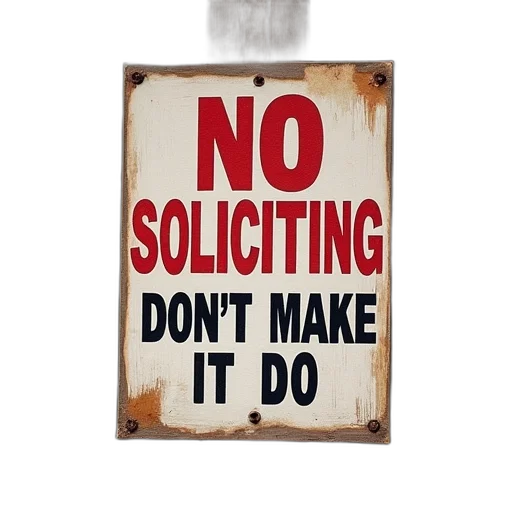 diy, sign, says, soliciting, don, make transparent PNG cut-out