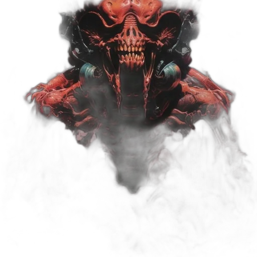 mask, creature, face, dragon, concept art, fantasy art, comic book art, 3d render transparent PNG cut-out
