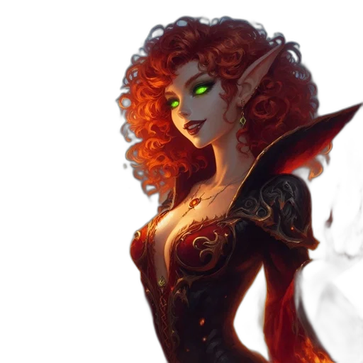 fantasy art, concept art, comic book art, pixel art, fire, red, dark, golden transparent PNG cut-out