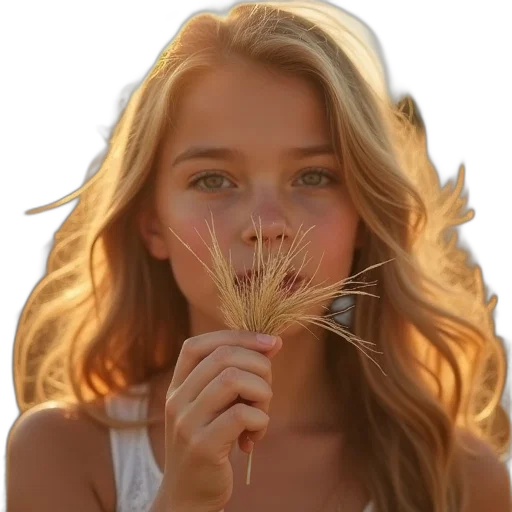 flower, mask, hair, face, photorealistic, oil painting, cartoon, fantasy art transparent PNG cut-out