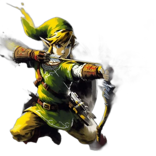 sword, weapon, concept art, fantasy art, green, golden, link, legend transparent PNG cut-out