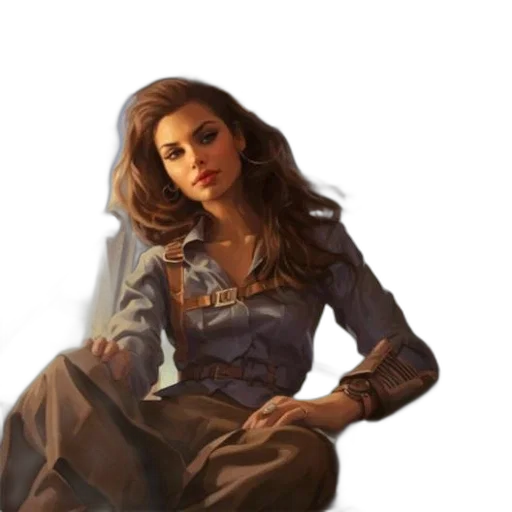 jewelry, dress, jacket, face, oil painting, photorealistic, concept art, fantasy art transparent PNG cut-out