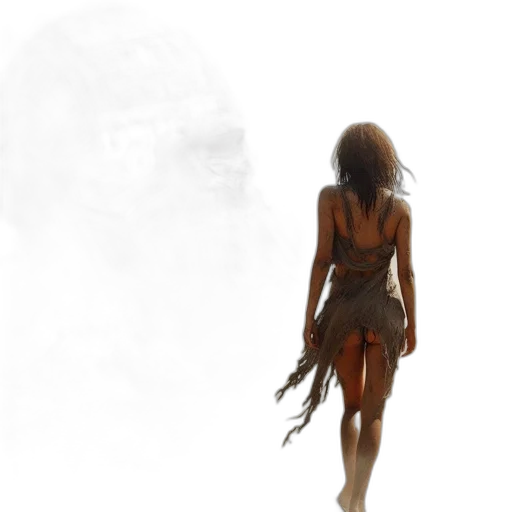 dress, creature, hair, concept art, fantasy art, photorealistic, comic book art, fog transparent PNG cut-out