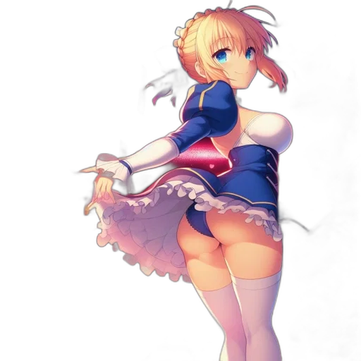 dress, staff, weapon, concept art, fantasy art, anime, pixel art, blue transparent PNG cut-out