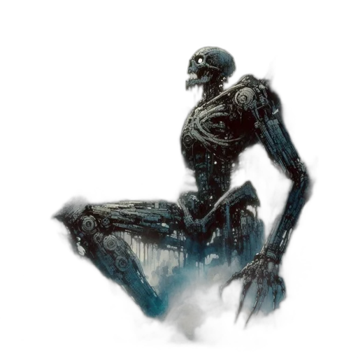 robot, creature, animal, weapon, concept art, comic book art, 3d render, cyberpunk transparent PNG cut-out