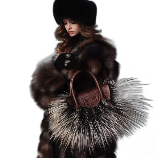 hat, jacket, photorealistic, concept art, fantasy art, woman, wears, fur transparent PNG cut-out