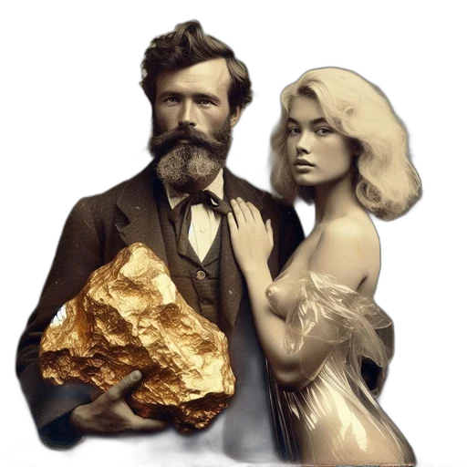 jewelry, concept art, fantasy art, photorealistic, fire, golden, man, wearing transparent PNG cut-out
