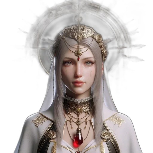 crown, jewelry, staff, fantasy art, concept art, 3d render, photorealistic, monochrome transparent PNG cut-out