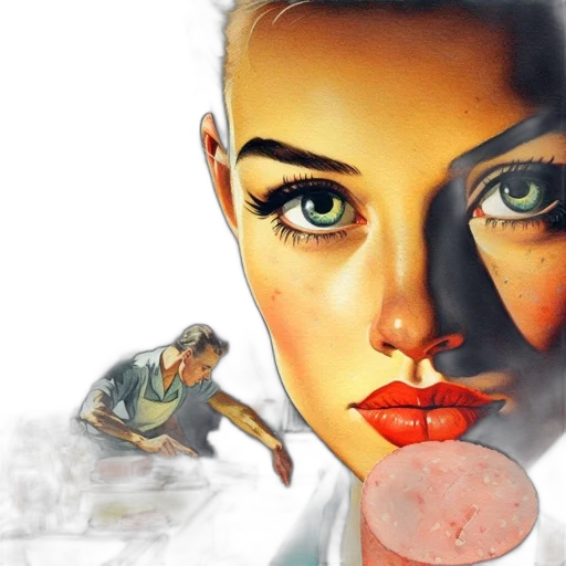 face, photorealistic, comic book art, concept art, oil painting, outer space, fire, two transparent PNG cut-out