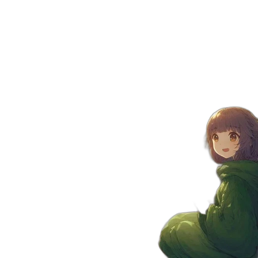 creature, jacket, dress, flower, pixel art, anime, concept art, watercolor transparent PNG cut-out