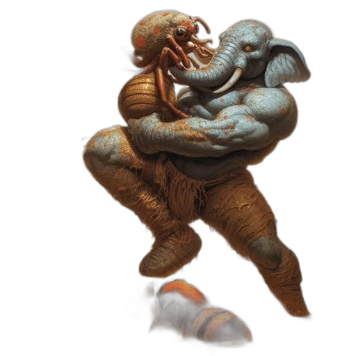 creature, animal, staff, concept art, photorealistic, 3d render, fantasy art, enormous transparent PNG cut-out