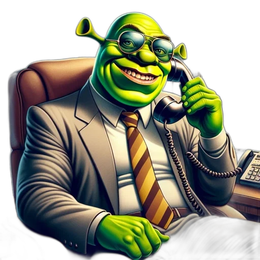 staff, concept art, shrek, animated, character, dons, business, suit transparent PNG cut-out