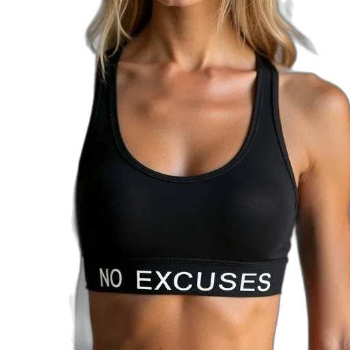 yoga, bra, shown, black transparent PNG cut-out