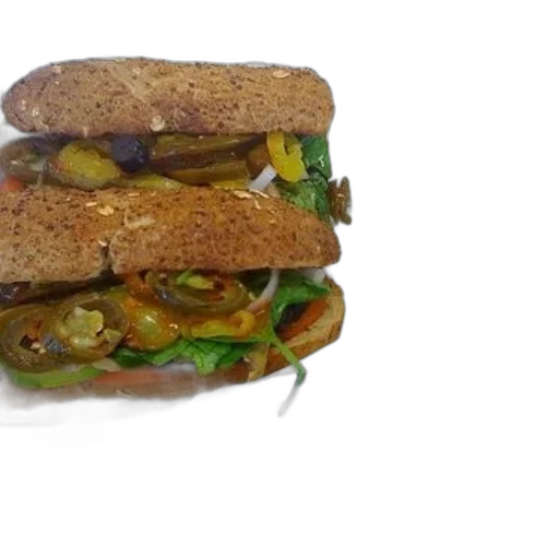 food, photorealistic, 3d render, subway, sandwich, jalapenos, cup, soup transparent PNG cut-out