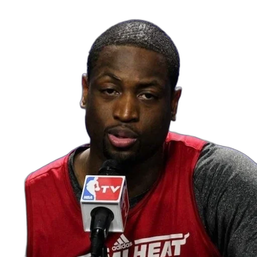 basketball, player, miami, heat, speaks, into, microphone, nba transparent PNG cut-out
