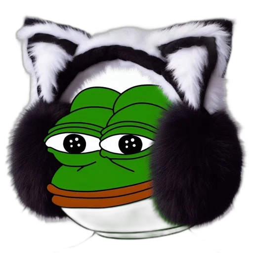 hat, animal, mask, face, monochrome, smiling, frog, wearing transparent PNG cut-out