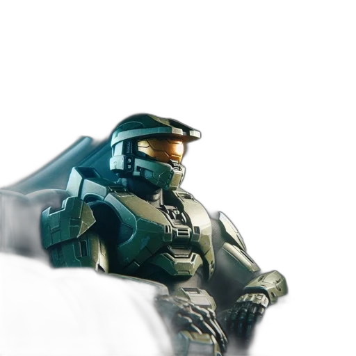 robot, weapon, concept art, 3d render, photorealistic, vaporwave, outer space, green transparent PNG cut-out