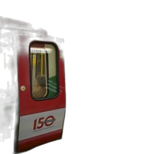 3d render, concept art, photorealistic, red, train, number, 150, stopped transparent PNG cut-out