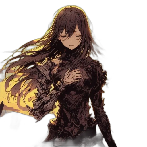 dress, weapon, dragon, concept art, fantasy art, pixel art, anime, fire transparent PNG cut-out