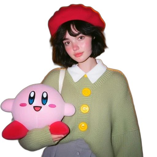 hat, jacket, dress, creature, vaporwave, 3d render, pixel art, concept art transparent PNG cut-out