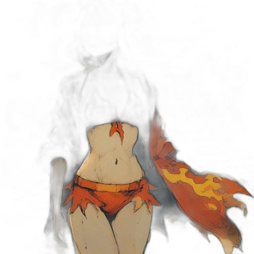 dragon, mask, dress, creature, concept art, fantasy art, watercolor, comic book art transparent PNG cut-out
