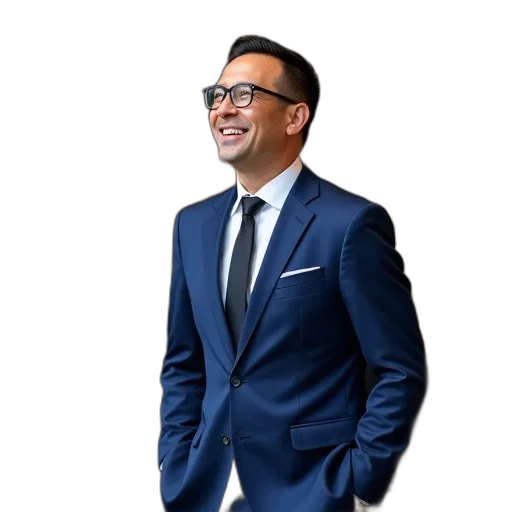 staff, jacket, face, photorealistic, cartoon, man, blue, suit transparent PNG cut-out