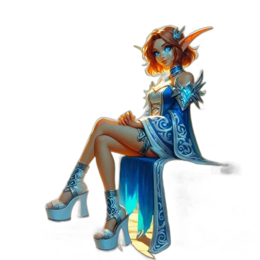 staff, dress, jewelry, fantasy art, concept art, pixel art, 3d render, neon lights transparent PNG cut-out