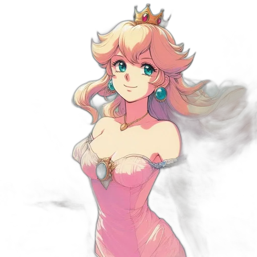 dress, crown, staff, weapon, concept art, anime, watercolor, fantasy art transparent PNG cut-out