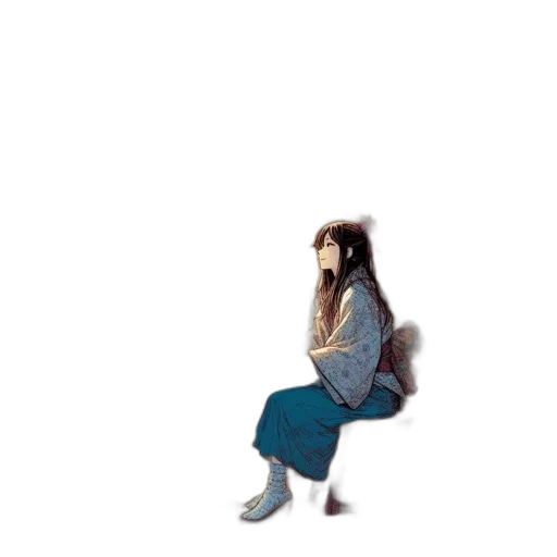dress, hair, jacket, creature, concept art, 3d render, pixel art, photorealistic transparent PNG cut-out