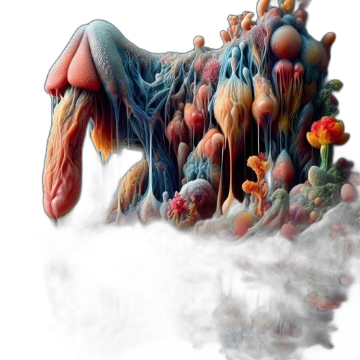 hair, flower, creature, mask, concept art, fantasy art, photorealistic, 3d render transparent PNG cut-out