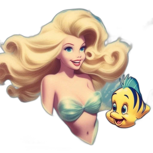 crown, concept art, cartoon, fantasy art, photorealistic, underwater, mermaid, blonde transparent PNG cut-out