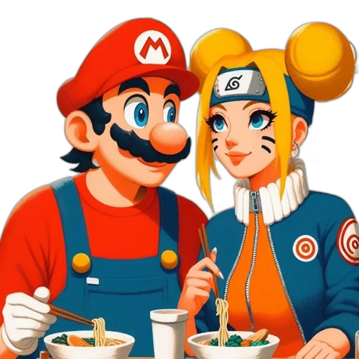 food, staff, concept art, pixel art, anime, 3d render, two, video transparent PNG cut-out