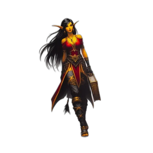 staff, fantasy art, concept art, pixel art, 3d render, dark, golden, red transparent PNG cut-out
