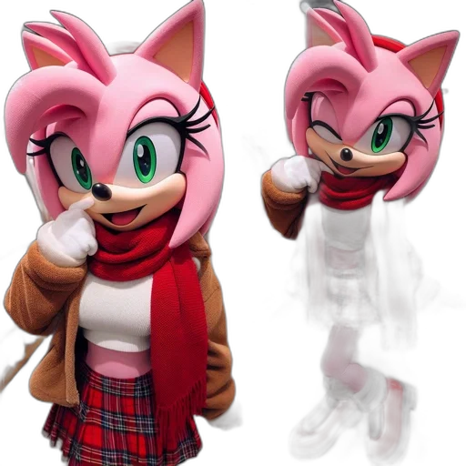 jacket, creature, 3d render, concept art, anime, cartoon, red, life-sized transparent PNG cut-out